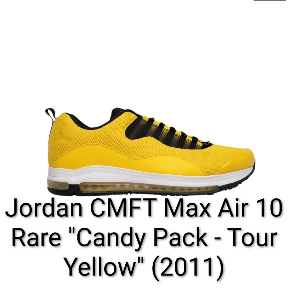 Air Jordan Comfort (CMFT) Rare Air Max 10 (2011) 'Yellow' Men 9.5 W 11 EUC W/BOX